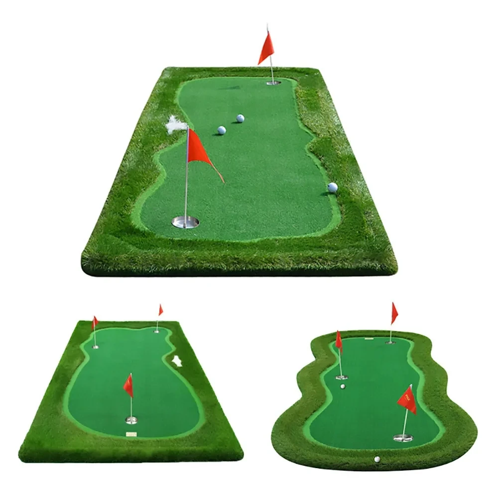 

Professional 3 Hole Golf Putting Green 100x300cm Golf Training Aid Practice Putter Mat for Home Office Backyard Golf Putting Mat