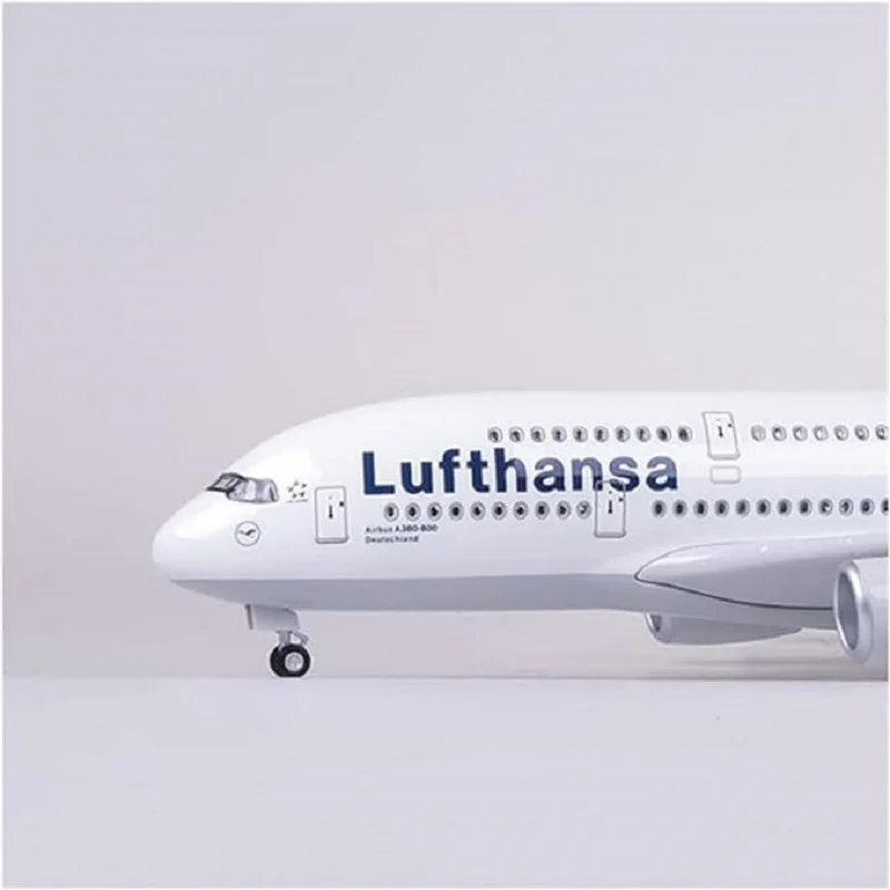 Scale Alloy Aircraft Model 1/160 Scale 50.5CM Airline Airbus 380 A380 Lufthansa Airplane Model Plane Diecast with LED Collection