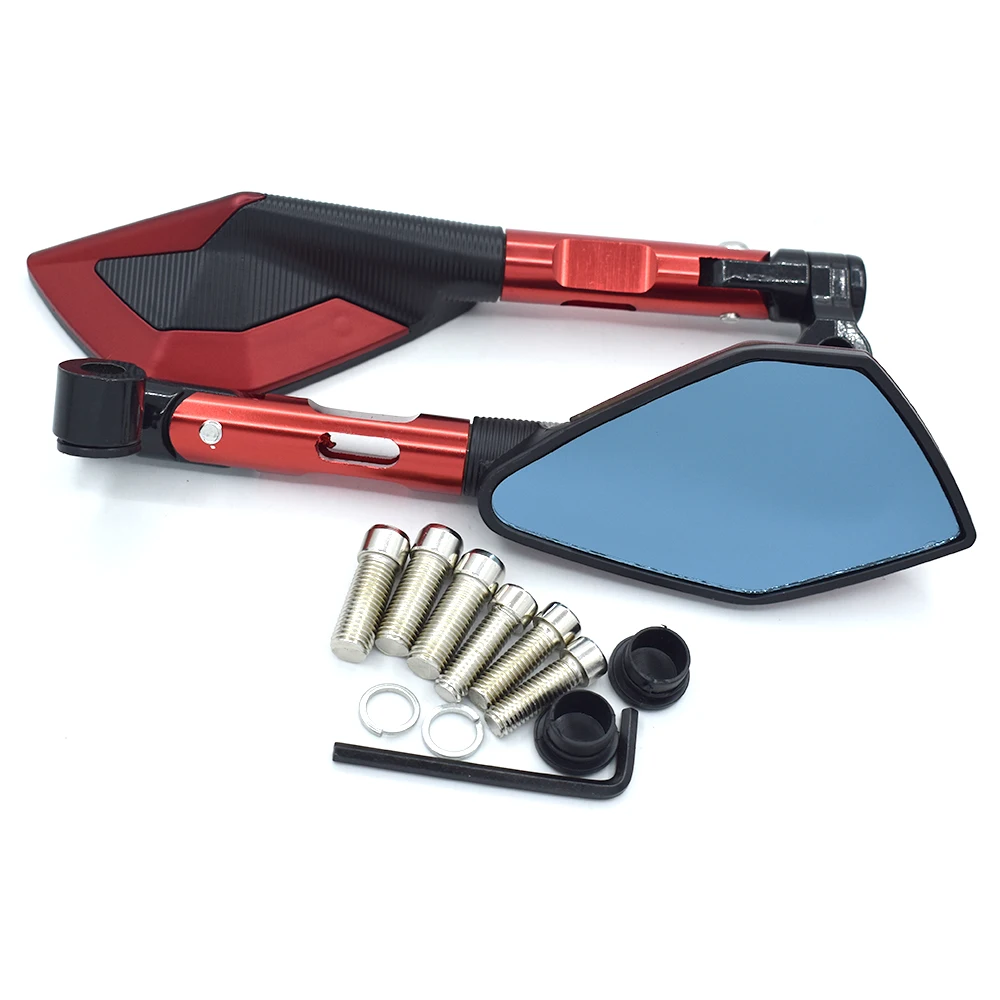 Universal Motorcycle Rearview Mirror Blue Glass CNC Aluminum For Suzuki GSX-S1000 GSX1400 SFV650 SV650/A DL250 DL650A C109R/RT image 5