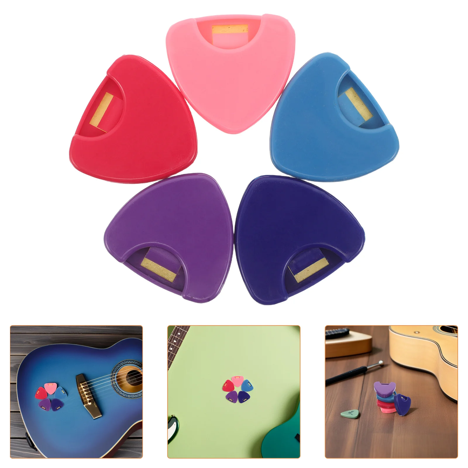 

25Pcs Triangular Guitar Pick Organizer Case Portable Mini Plectrum Holder Colorful Variety Secure Grip Durable Protection