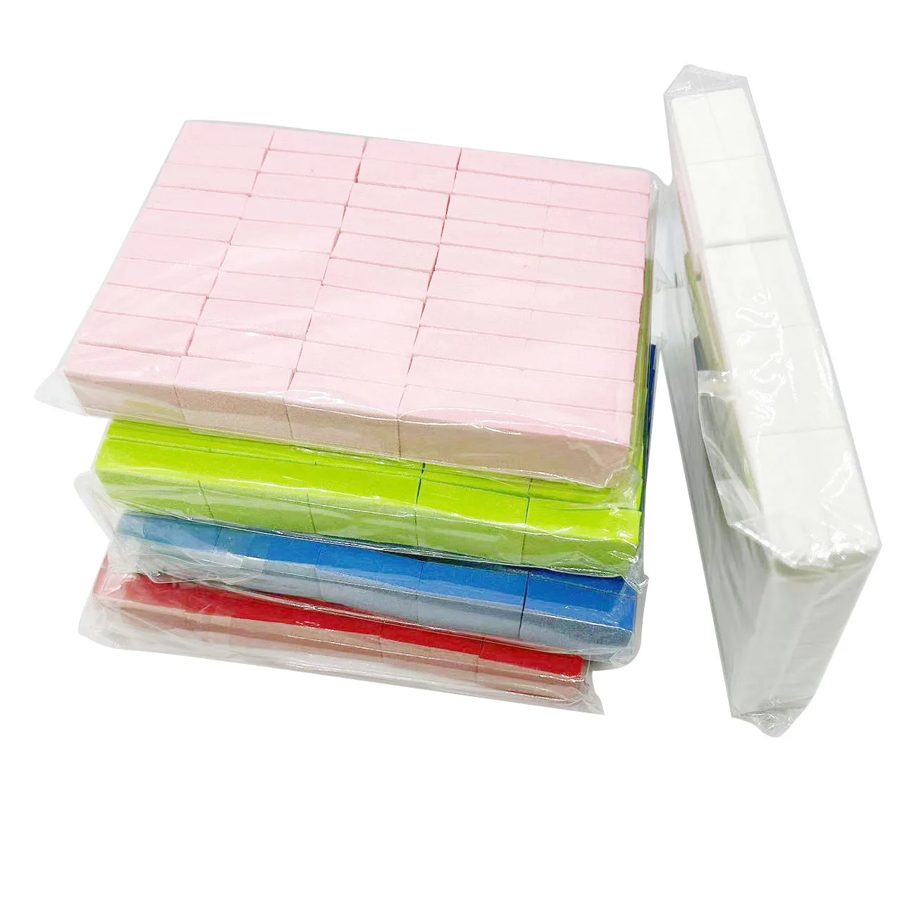 500 Pcs/Lot mix colour Mini Nail Buffer Block   Disposable Nail File Hotel Nail File  Pedicure Tool