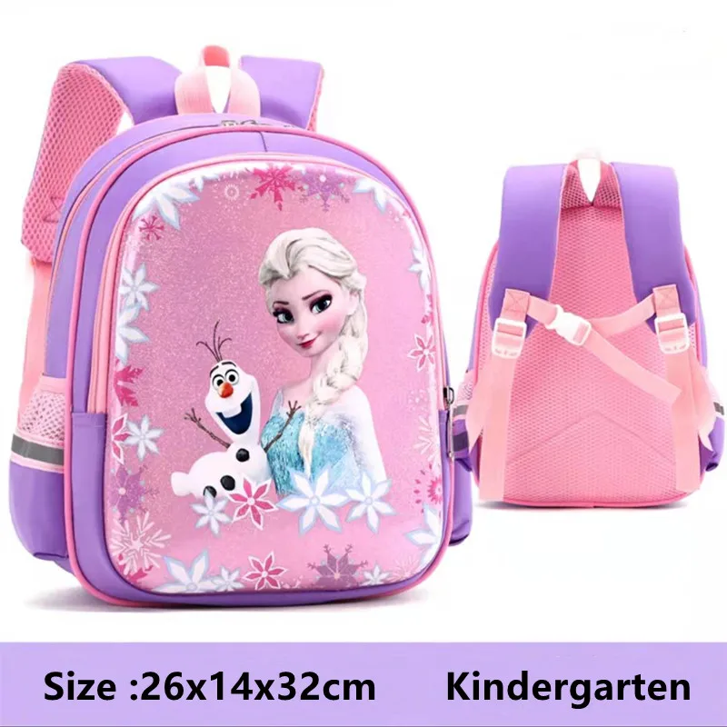 Disney Frozen Túi Cho Bé Gái Elsa Anna Trường Tiểu Học Sinh Viên Vai Chỉnh Hình Dung Tích Lớn Mochilas