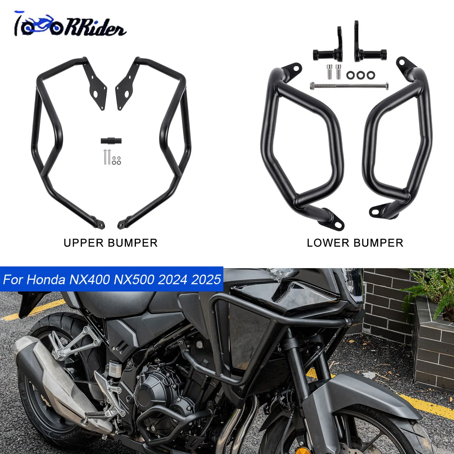 

Crash Bar Upper or Lower Bumper for Honda NX400 NX500 2024 2025 Engine Anti-collision Frame Guard Motorcycle Accessories
