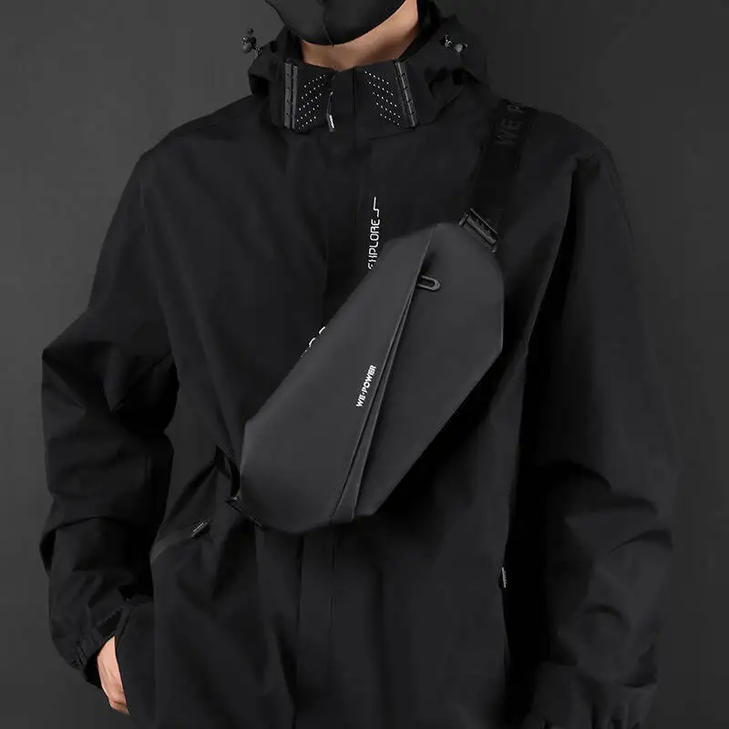 Men Fanny Pack Waist Belt Bag Waterproof Nylon Multi-purpose Travel Climb Sports Fashion Male Sling Chest Bum Hip Pack Bags