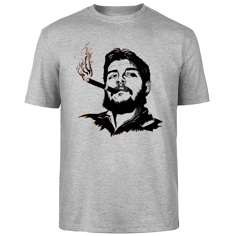 Summer Che Guevara Print High Quality Men\'s 100% Cotton Breathable Sweat Absorbent T-Shirt Casual Fashion Men\'s Streetwear