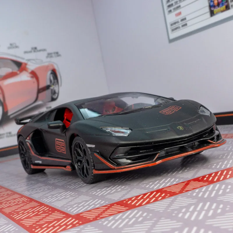

CCA 1:32 Lamborghini Evantado SVJ63 модель автомобиля из сплава двери можно открыть в качестве подарка на день рождения друзьям богатые детали