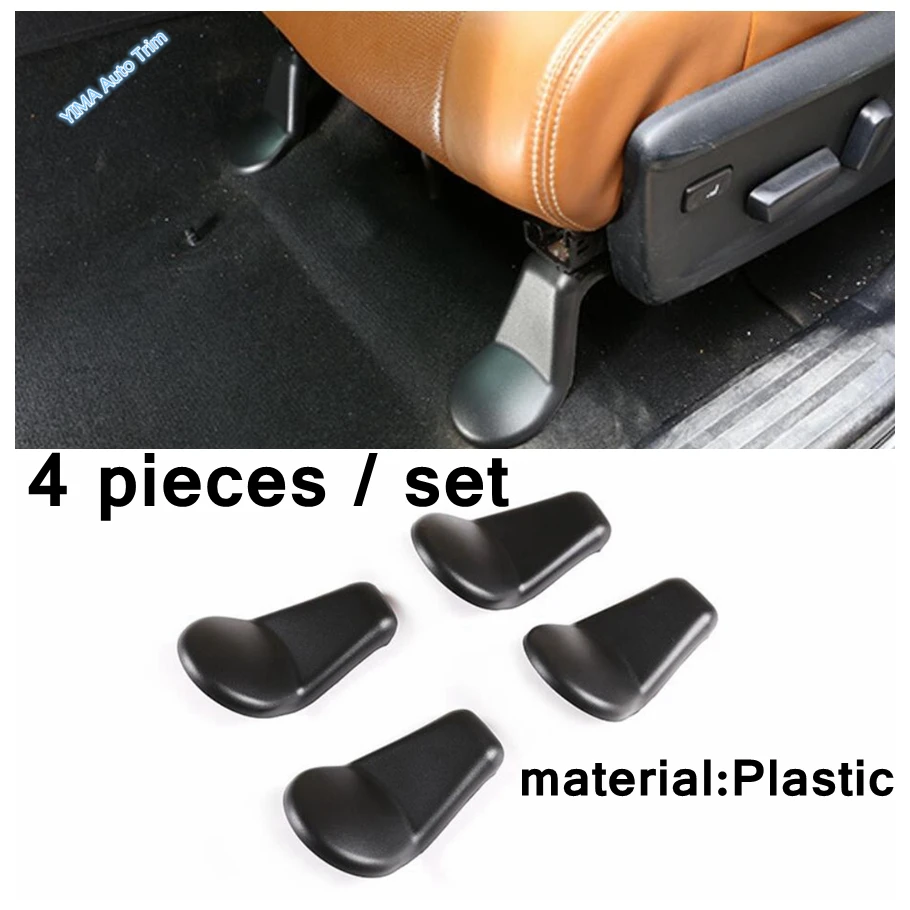 Lapetus Plastic Interior Refit Kit Fit For Toyota Tundra 2014 - 2021 Auto Seat Foot Bracket Rustproof Protection Cap Cover 4PCS