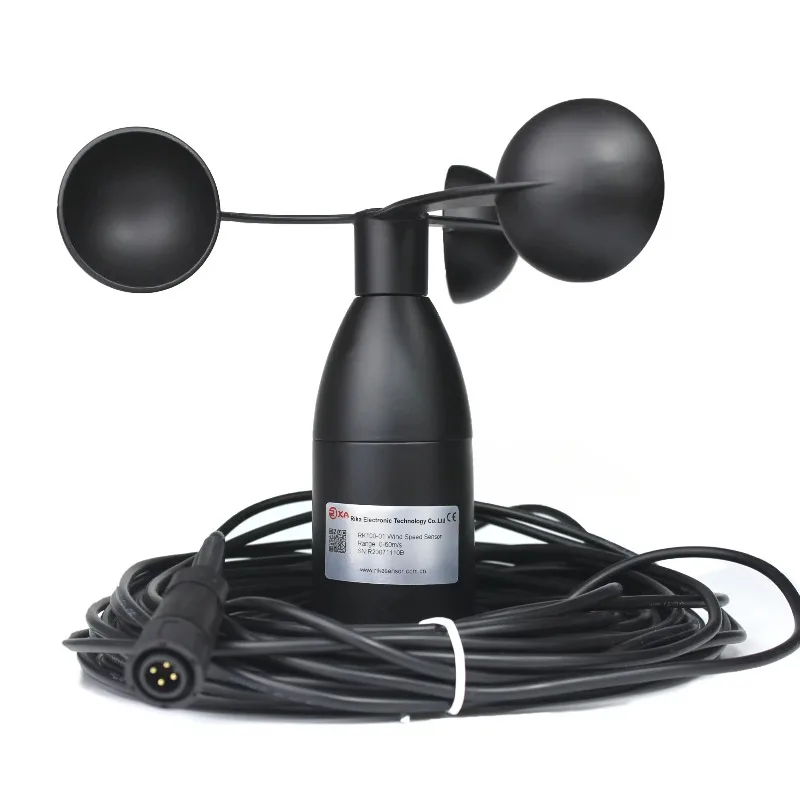 

RK100-01 Hall Effect Pulse Output Weather Monitoring Metal Cup Anemometer Wind Speed Sensor Price