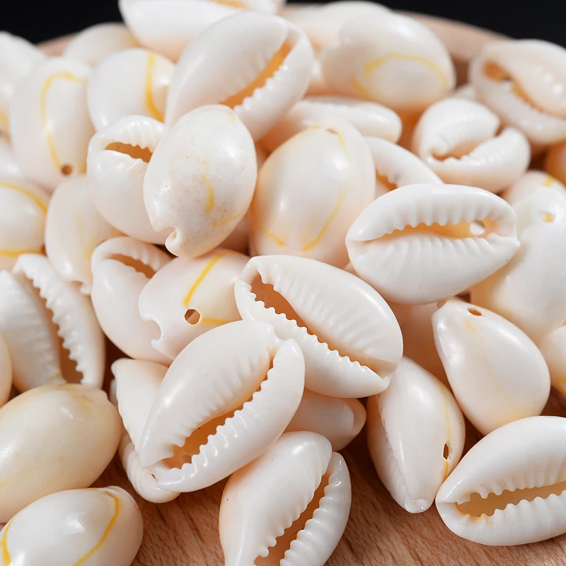 Naturalne białe owalne koraliki z otworami Cowrie Conch Ręcznie robione luźne koraliki dystansowe do tworzenia biżuterii Bransoletka Naszyjnik — zdjęcie 7