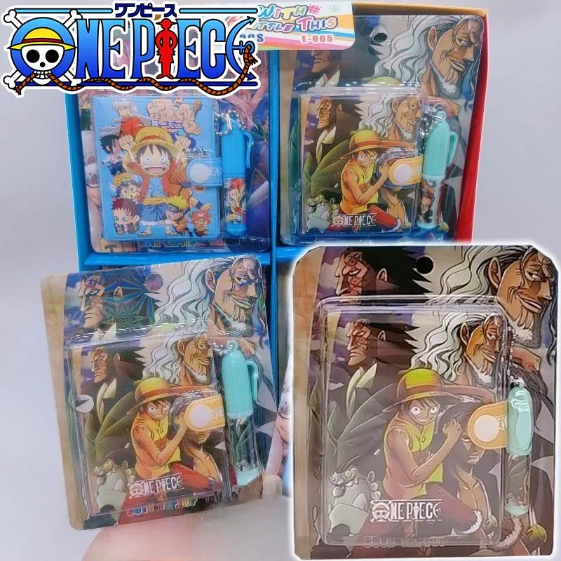 Juego de libros de mano de una pieza Luffy, cuaderno creativo Kawaii, diario de Anime portátil, suministros escolares y de oficina, regalo, 4/12/24 Uds.