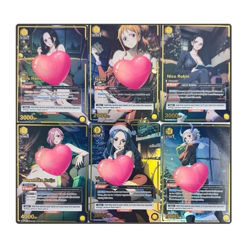 Anime ONE PIECE Diy Homemade Card cartoon character Persona Yamato Nami Nico Robin Collectible card toy Christmas birthday gift