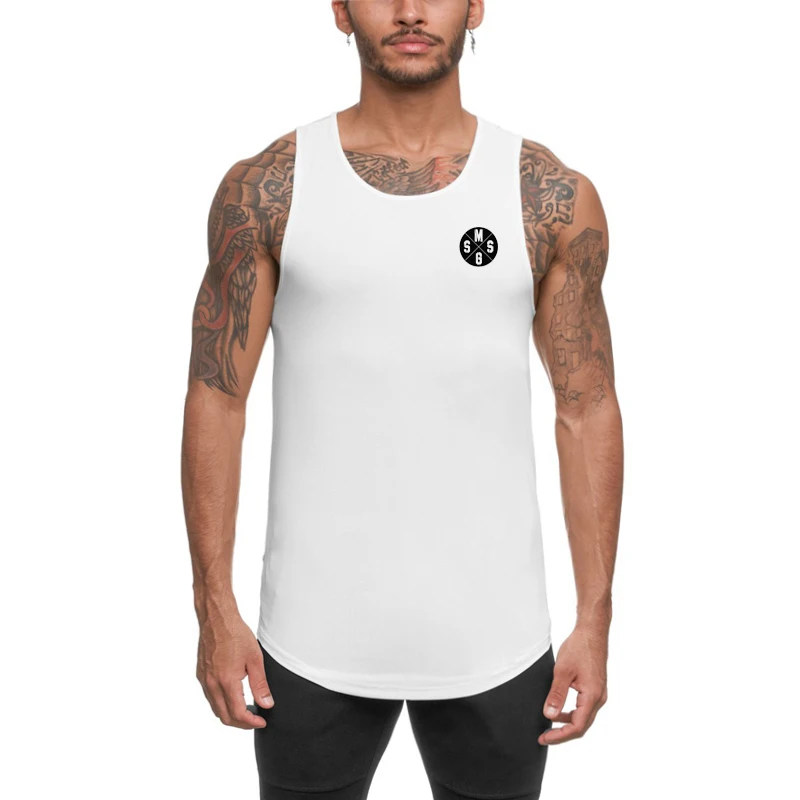 Mens Plain Vests Quick Dry Mesh Sleeveless Gym Workout weightlifting Tank Top Breathable Summer Fitness Bodybuilding Sport Shirt
