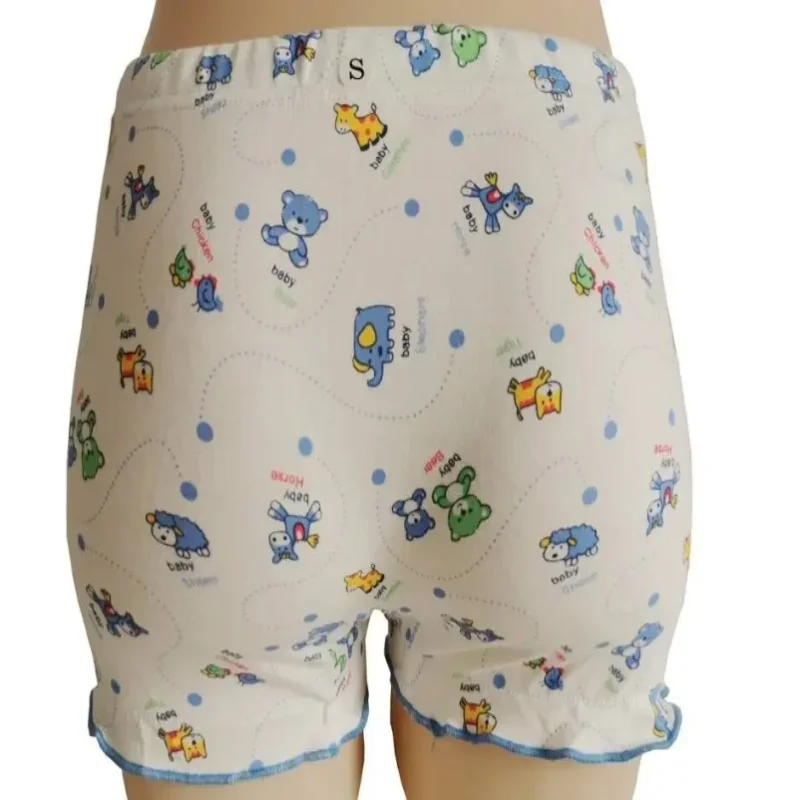 ABDL Adult Baby Diaper Brief Cotton Soft Cartoon Pattern Training Pant Washable Diaper Panties Study Pants Couple Shorts