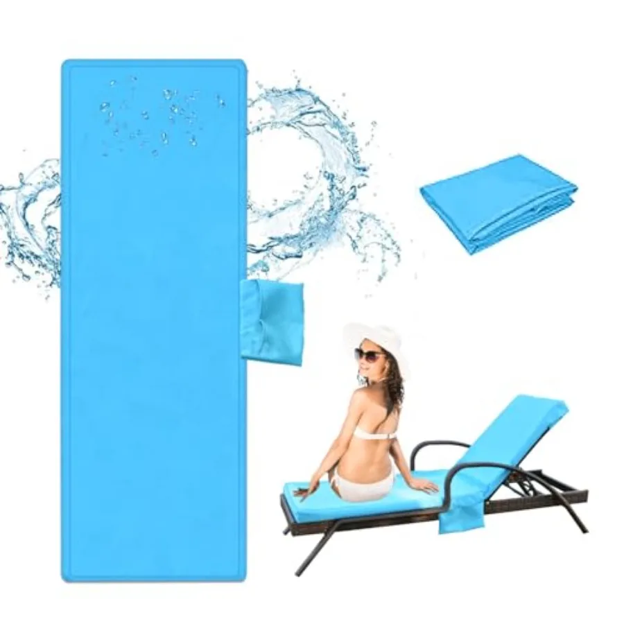 

Outdoor Chaise Lounge Cushion Covers Only Not Includes Cushion 80x26x3 Inch Patio Cushion Slipcovers Waterproof Anti-Slip Loung