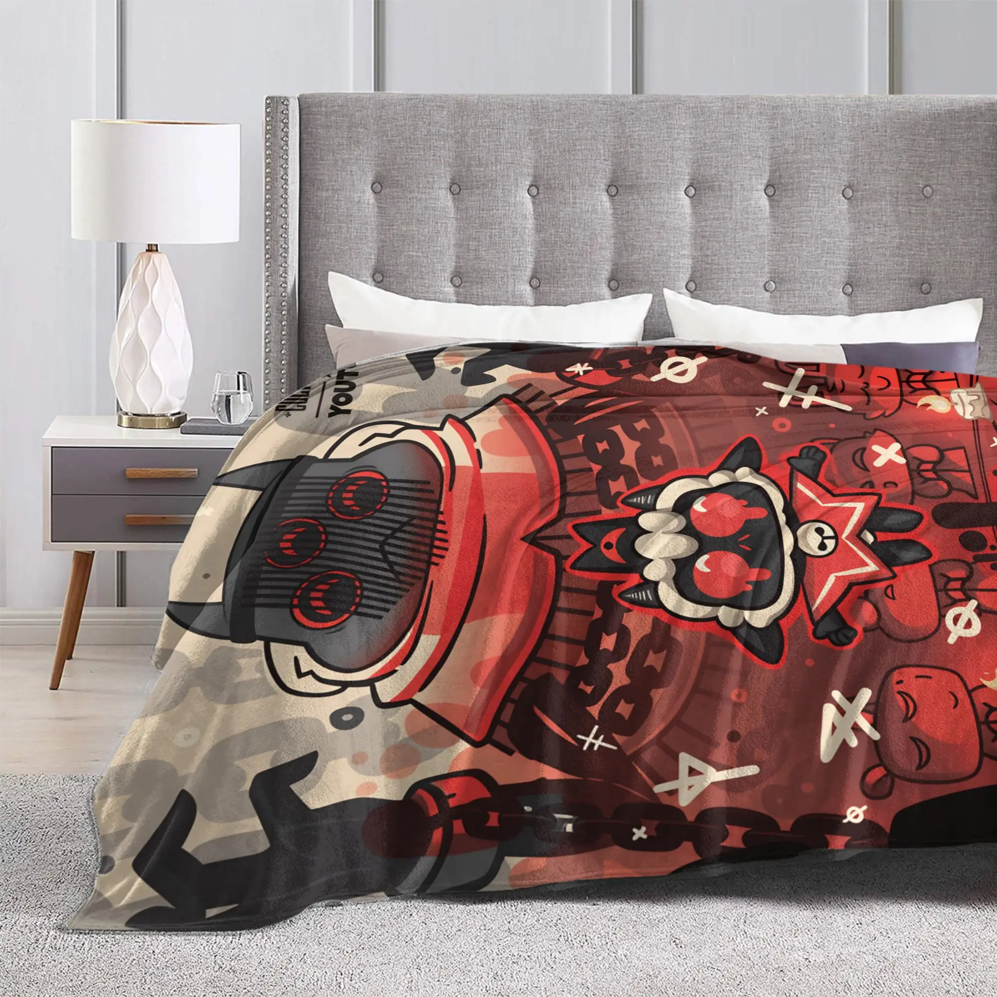 Cult of the Lamb Warm Soft Blankets  Picnic Plush Throw Blanket Fashion Home Decor Flannel Bedspread Sofa Bed Cover view 3