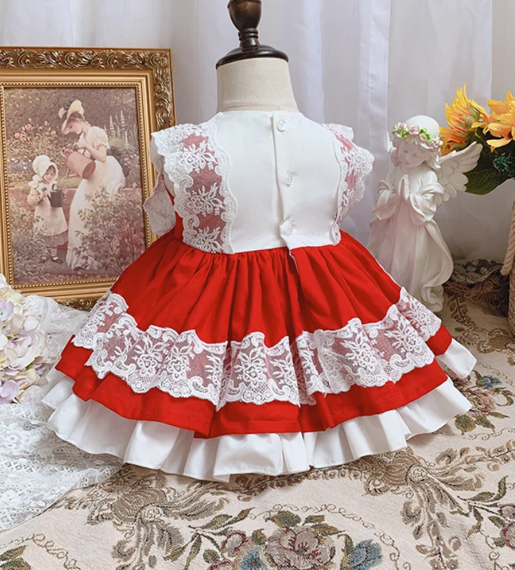 cute red dresses for birthday Red 1st Birthday Dress, Tutu Prom Gown, Puffy Flower Girl Dress, Party Toddler Dress, Special Occasion Baby Dress, Xmas Dress, Dance Outfit