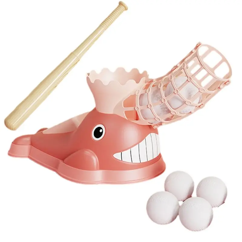 [cilae-17r]-children's-footsteps-ejection-training-baseball-set-parent-child-indoor-outdoor-sports-automatic-baseball-launcher