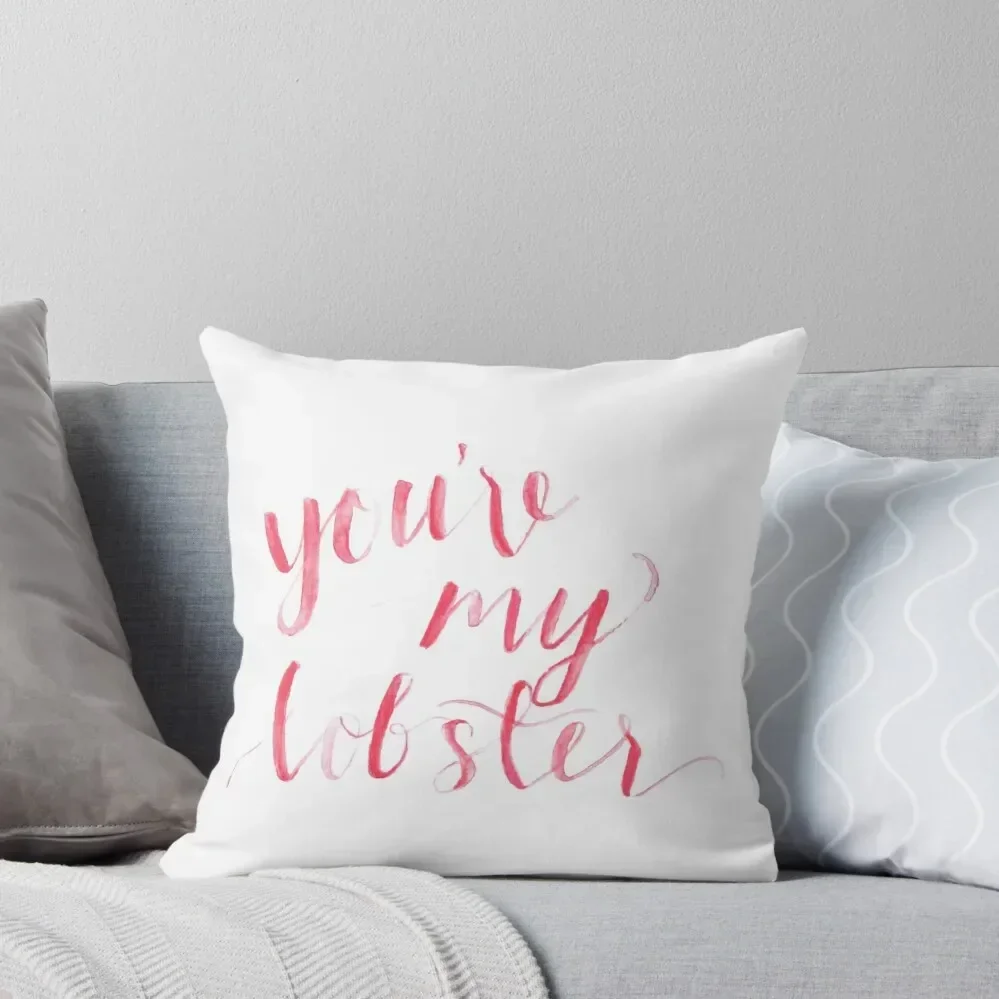 

You're my lobster - watercolor Throw Pillow Sofa Cushions Rectangular Cushion Cover pillow