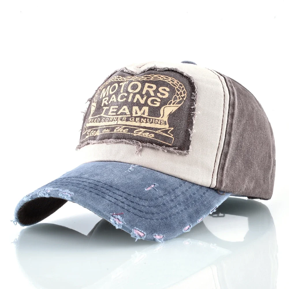 Vintage-Baseballkappe aus gewaschener Baumwolle mit modischem Buchstaben-Aufnäher für Männer und Frauen – Unisex Hip Hop Snapback-Mütze – Detail 5