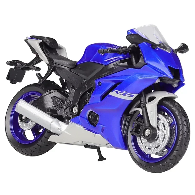 WELLY 1:18 YAMAHA 2020 YZF-R6 Diecast Motorcycle Model Workable Shork-Absorber Toy For Children Gifts Toy Collection B672