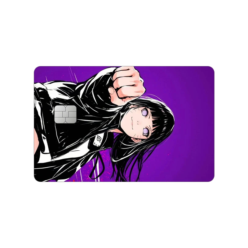 Naruto Card Sticker Uzumaki Sasuke Uchiha Itachi Hinata Hyuga ID Campus Decor Anime Cartoon Boy Decals Credit Card Paster Gift view 3