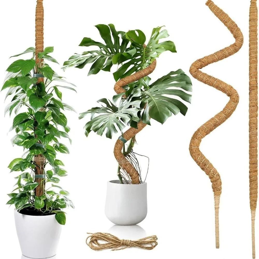 Plant Support Bendable Moss Pole Handmade Eco-Friendly Garden Trellis Natural Material Plant Support Stakes Climbing Plants