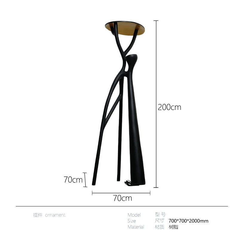 

Большая абстрактная напольная скульптура YY, напольные лампы, украшения и орнамент