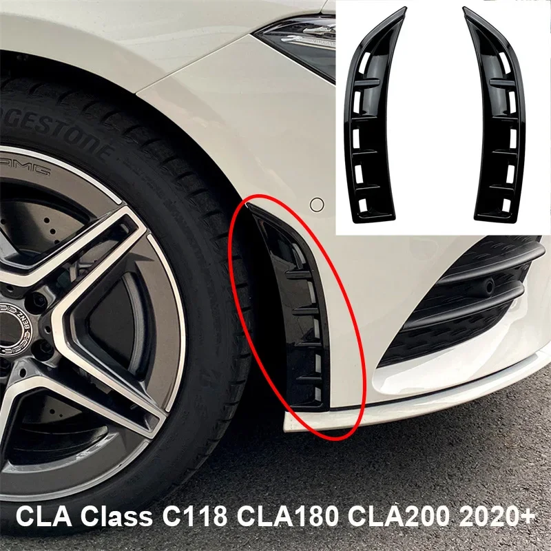 

For Mercedes-Benz CLA Class C118 CLA180 CLA200 2020+ Front Bumper Air Intake Hood Side Vents Decorative Cover Protector stickers