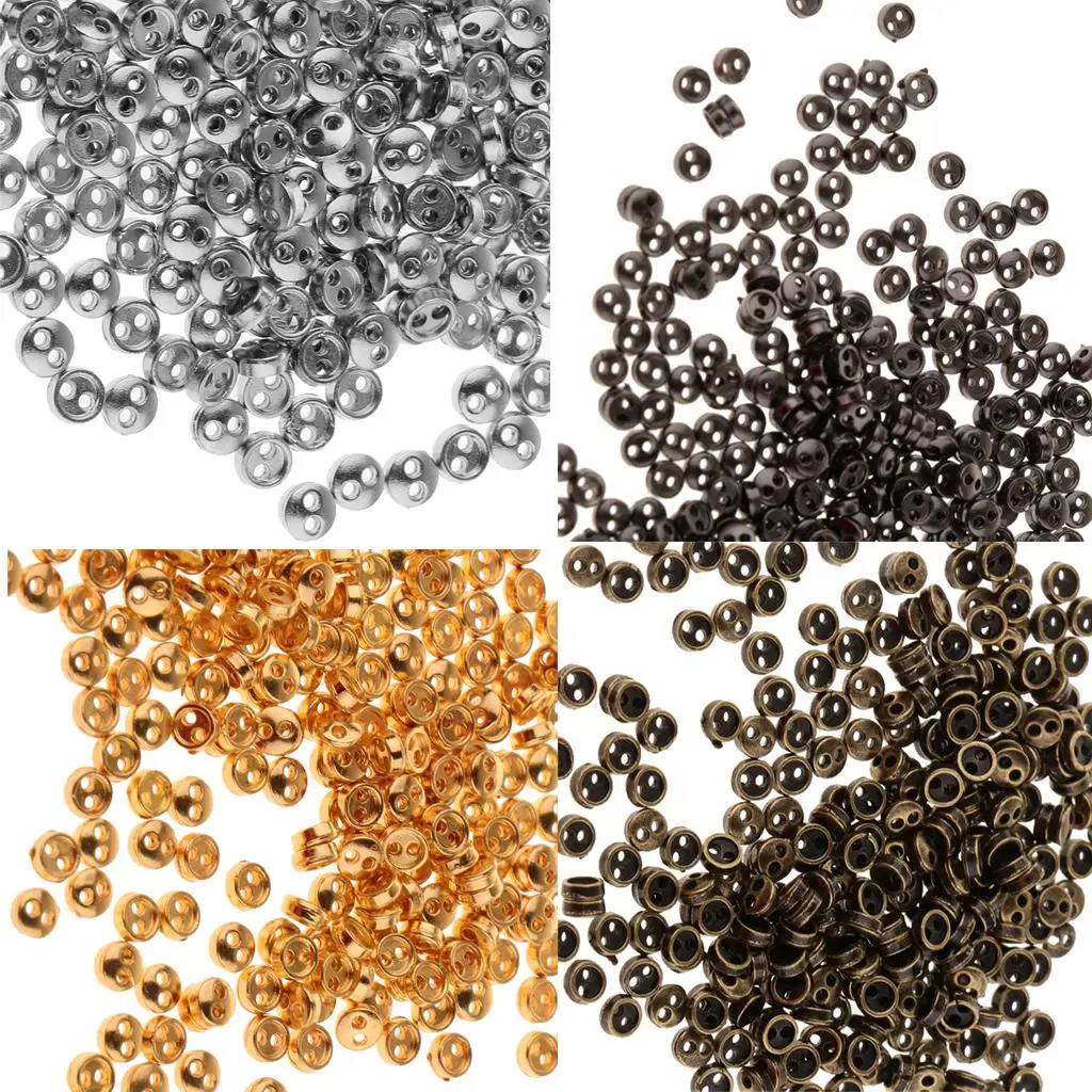 300pcs/pack Miniature Metal Tiny Garment Buttons for Doll Clothes DIY Accs