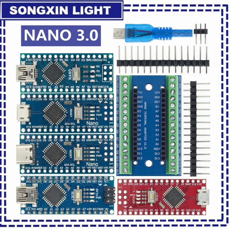 New Nano 3.0 With the bootloader compatible Nano controller for arduino CH340 USB driver 16Mhz Nano V3.0 ATMEGA328P/168P