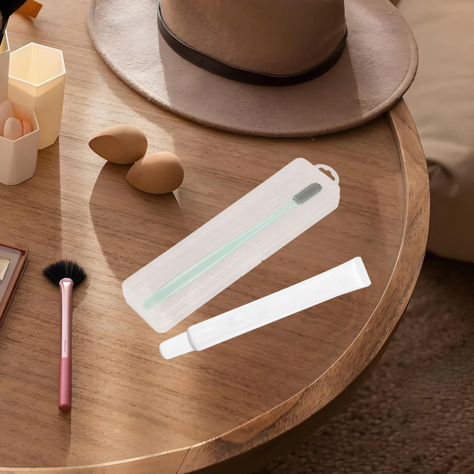 2 قطعة حاوية فرشاة الأسنان للسفر مع مشبك إغلاق مجموعة الأسنان المحمولة لرحلات العمل في الهواء الطلق صندوق معجون الأسنان البسيط