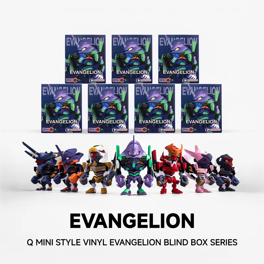 حقيقي جديد إيفا Evangelion لطيف Q نمط صغير الفينيل سلسلة صندوق أعمى أنيمي نموذج لجسم حلية زخرفة زخارف مكتب لعب هدايا الأطفال #1