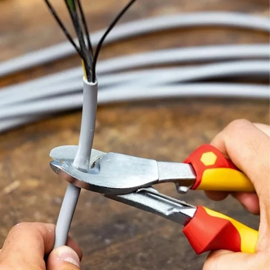 WHA 43660 قاطع سلك معزول 180 مم، قاطع كابل كهربائي كهربائي، أداة يدوية #4