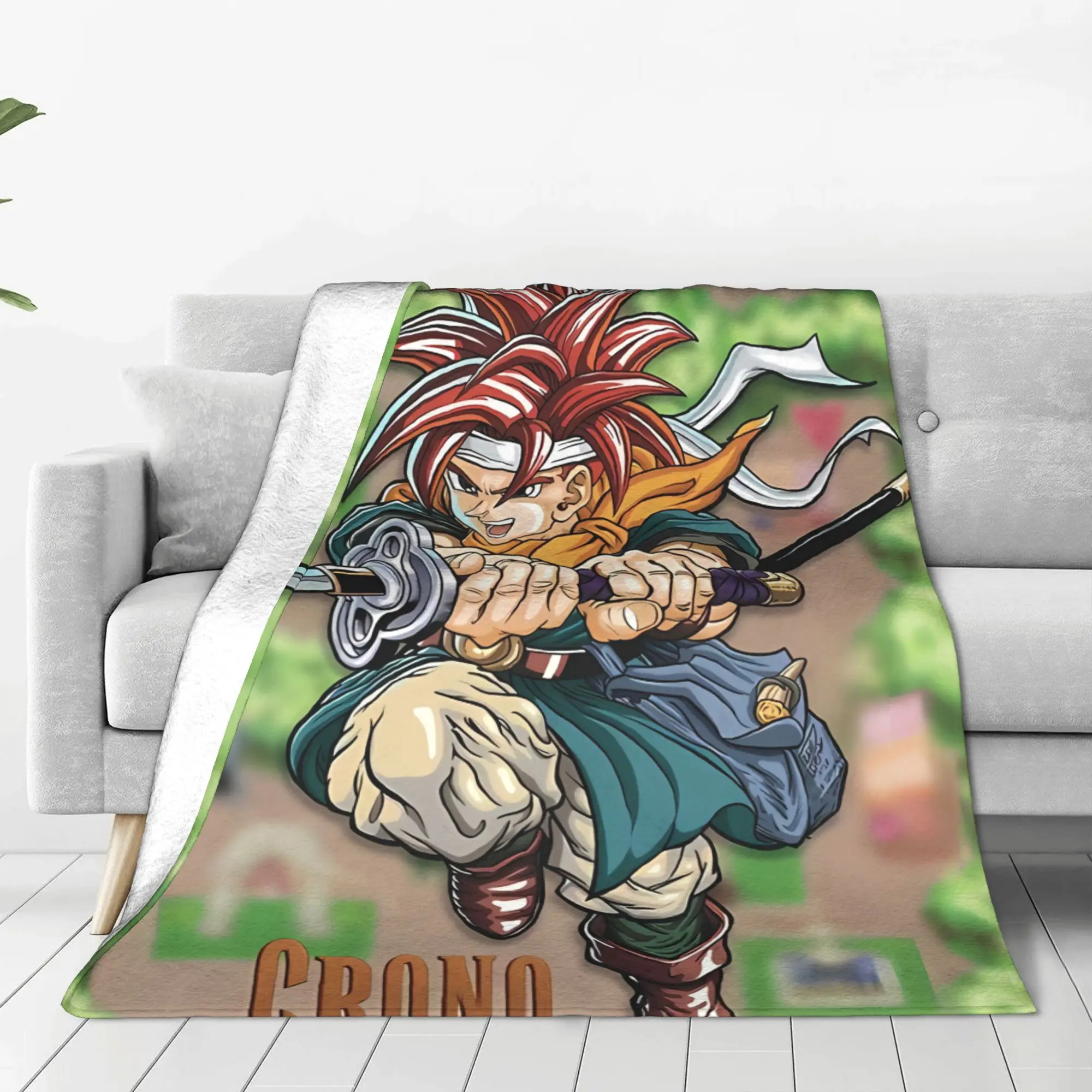 1PC Home Cutecore Fantasy  Chrono Trigger Blanket Super Cosy Plush Home Living Room Sofa Halloween