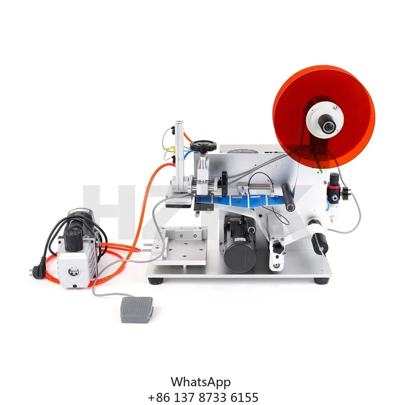 

MT-60 Semi Automatic Flat Surface Square Bottle Box Adhesive Transparent Sticker Labeling Machine
