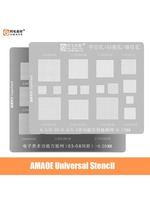 AMAOE Universal BGA Reballing Stencil Multi-Function0.3 0.35 0.4 0.5 0.6 0.7 0.8 Parallel 45 Degrees Hole Solder Paste Stencil