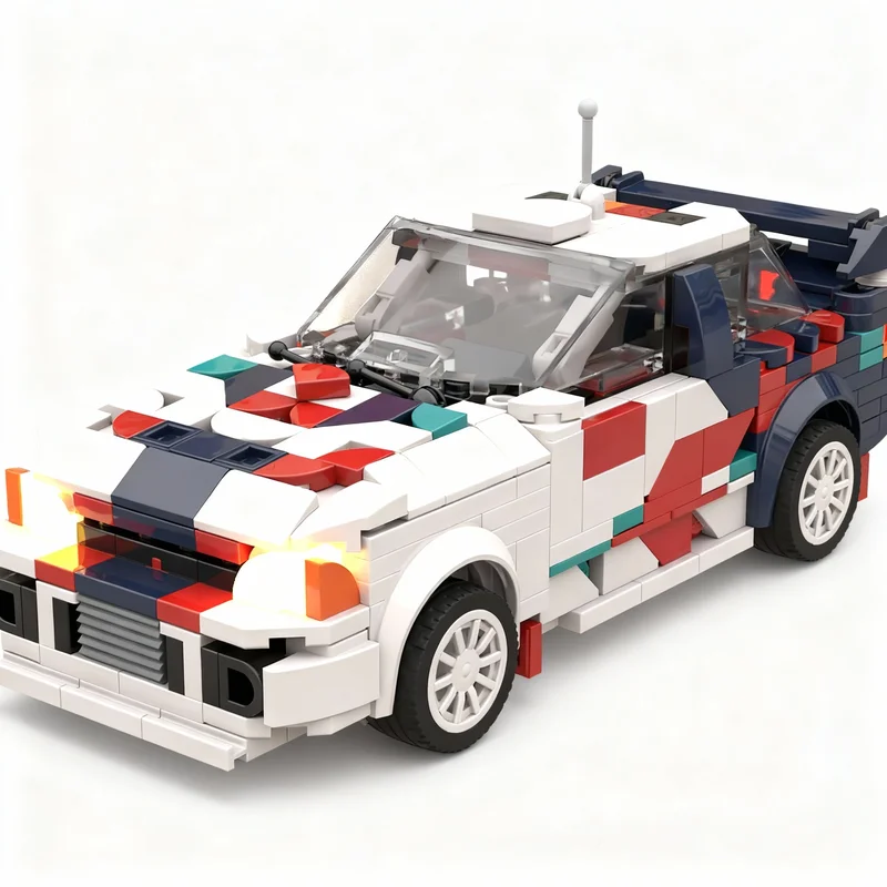 

474pcs MOC Mitsubishi Lancer 96 AUSTRALIA Rally Makinen S EVO III LIGHTNING BOLT City Champions Model Building Blocks Education