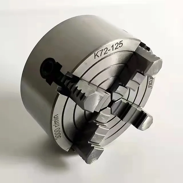 K72-125 Small 4 Jaw Lathe Chuck 125mm Independent Chuck With Jaw Hardened Steel For Mini Lathe