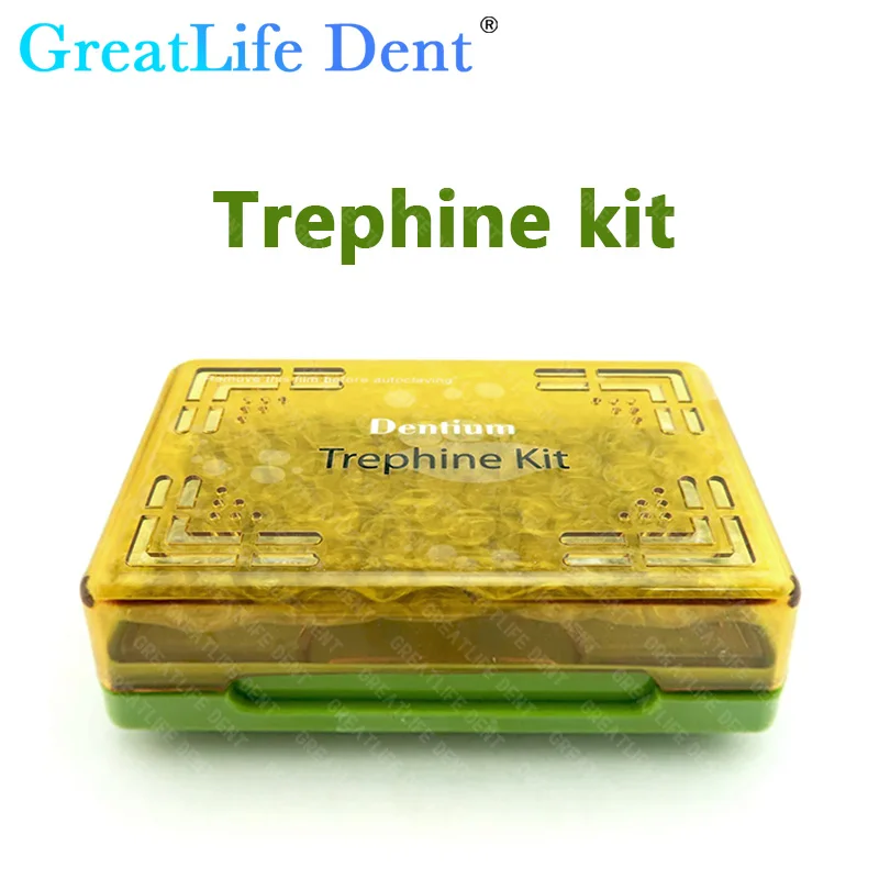 GreatLife 8 Pcs Dental Implant Trephine Drills Kit Bone Graft Drills Dentistry Planting Tools Dentists Instrument Accessories