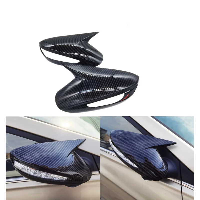 

Car Rearview Mirror Cover Fit For Hyundai Sonata DN8 2011-2014 Side Door Shell Decoration Trim Carbon fiber