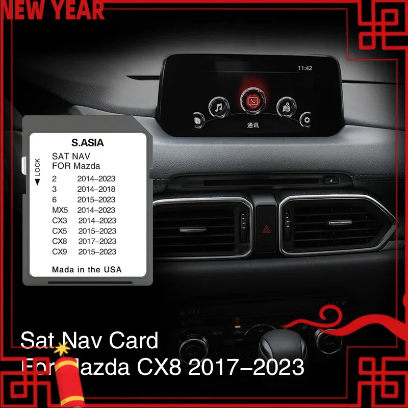 

GPS CARD for Mazda CX8 From 2017 To 2023 Car Navigation Memeory Card Cover South Asia Brunei Darussalam Malaysia Singapore