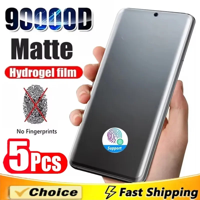 5Pcs Matte Hydrogel Film for Samsung S20 S21 S22 S23 S24 Ultra FE S10 S9 Plus Screen Protector for Galaxy Note 20Ultra 9 10 Plus