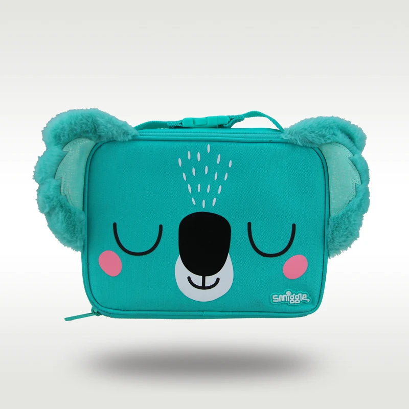 Австралия Smiggle, хит продаж, оригинальная детская сумка для обеда, сумка для девочек, зеленая уличная термоизоляционная сумка с коала, 9 дюймов