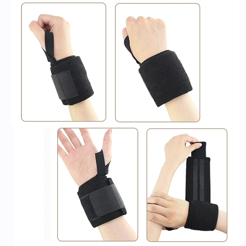 Adjustable Soft Wristbands Wrist Support Powerlifting Bracers Fitness Gym Carpal Protector Breathable Wrap Band Sport Safety