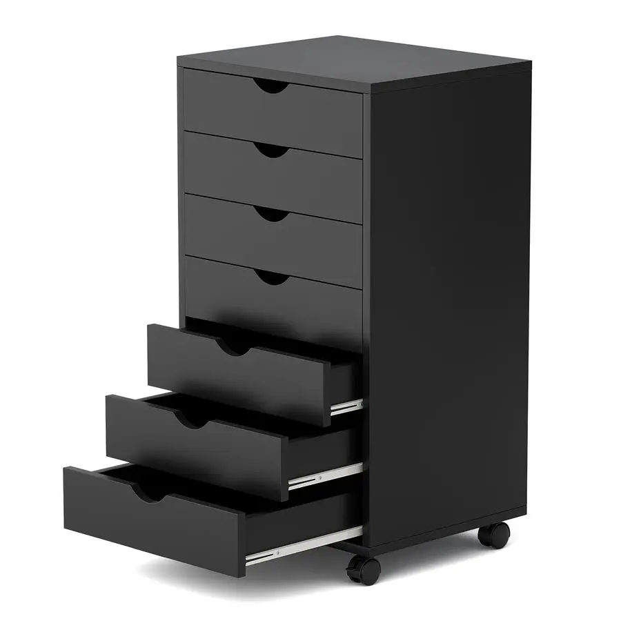 

Drawer Mobile File Cabinet Under Desk Storage Organization with Wheels Vertical Filing Chest Rolling Wood Small Desk Printer St