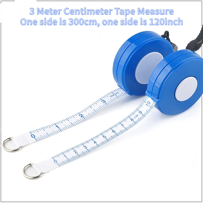 

3-meter Clothing Leather Tape Measure 120-inch Soft Tape Measure with Lanyard Retractable Measuring Ruler Height Measurements