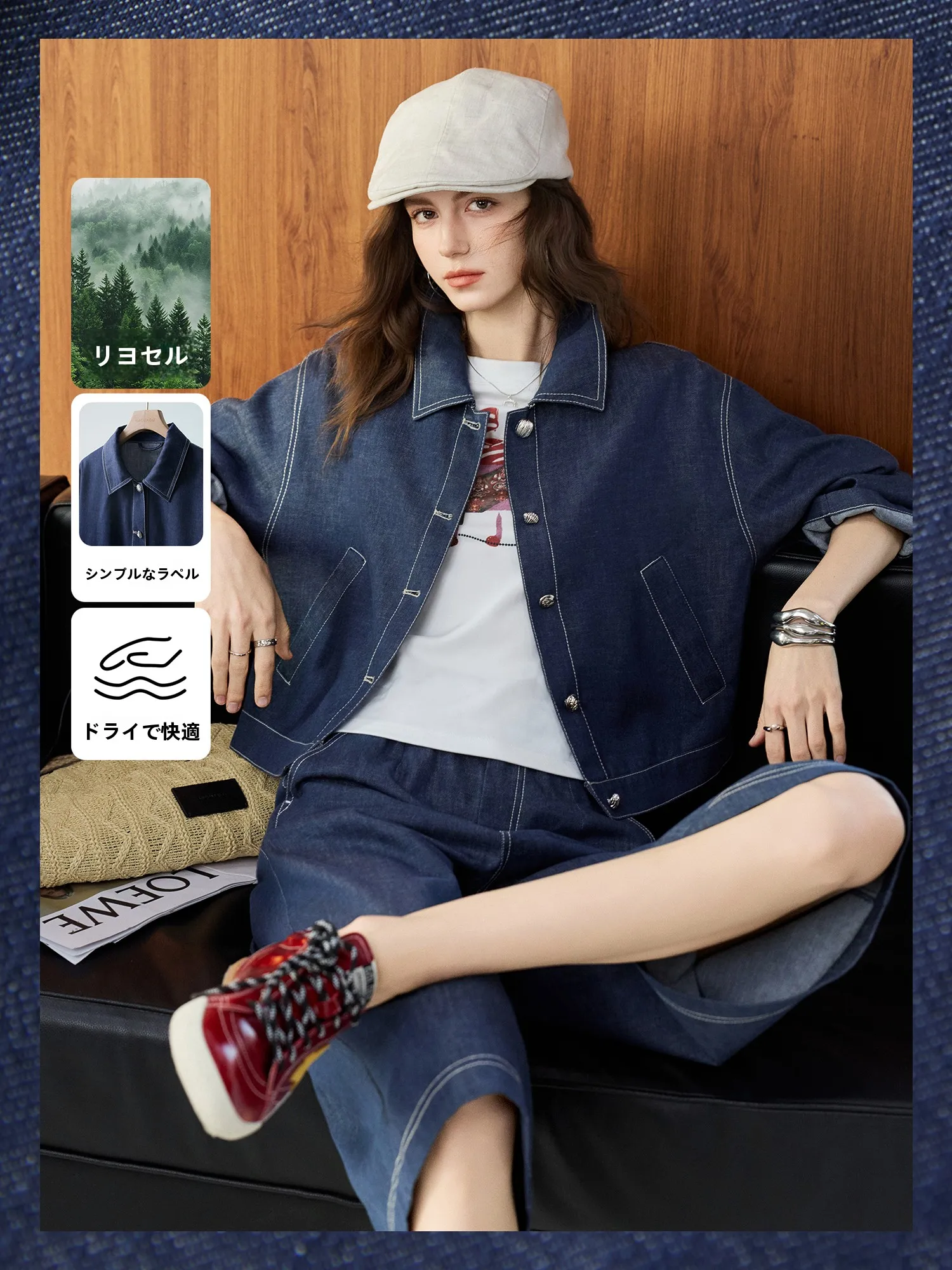 

Женский джинсовый комплект: куртка и юбка-халтер, с коротким рукавом, длинные брюки, однотонный, весенняя модная верхняя одежда, повседневная рабочая одежда