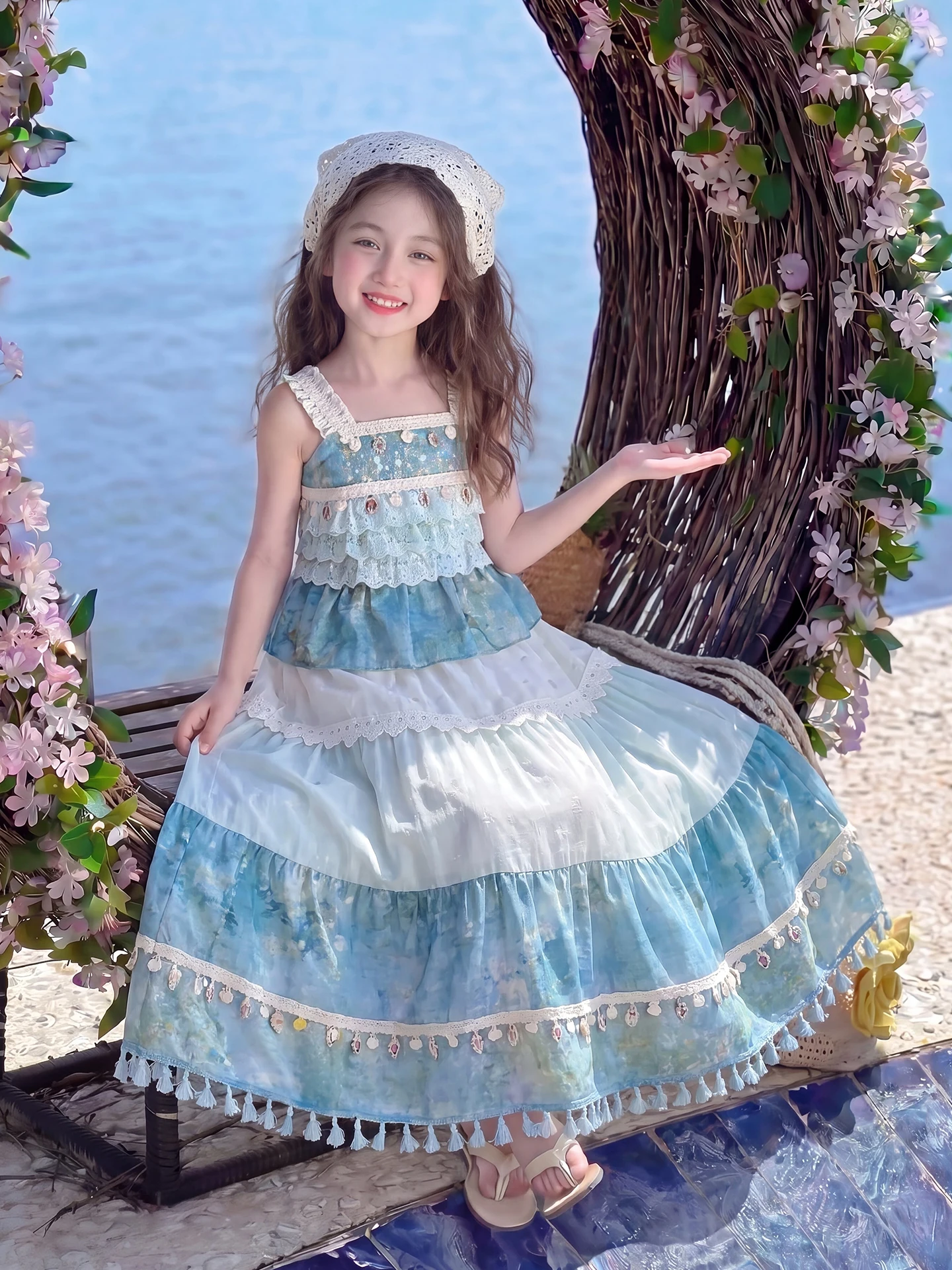 bohemian-princess-dress-girls-summer-fashionable-clothing-children's-dress-ethnic-style-soft-medium-fabric-no-elasticity
