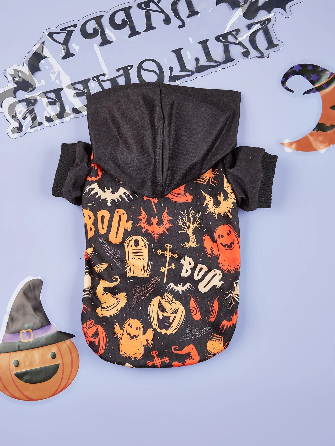 Halloween Print Hund Hoodie & Katze Sweatshirt Party Kostüm Winter Kapuzen hemd