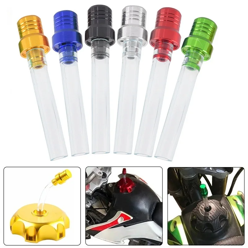 

Motorcycle Single Way Valves Gas Fuel Cap Oil Air Vent Breather Hoses for Motocross ATV Quad Dirt Pit Bike Fuel Tank Pipe